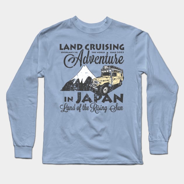 Landcruising Adventure in Japan - Curly font edition Long Sleeve T-Shirt by landcruising